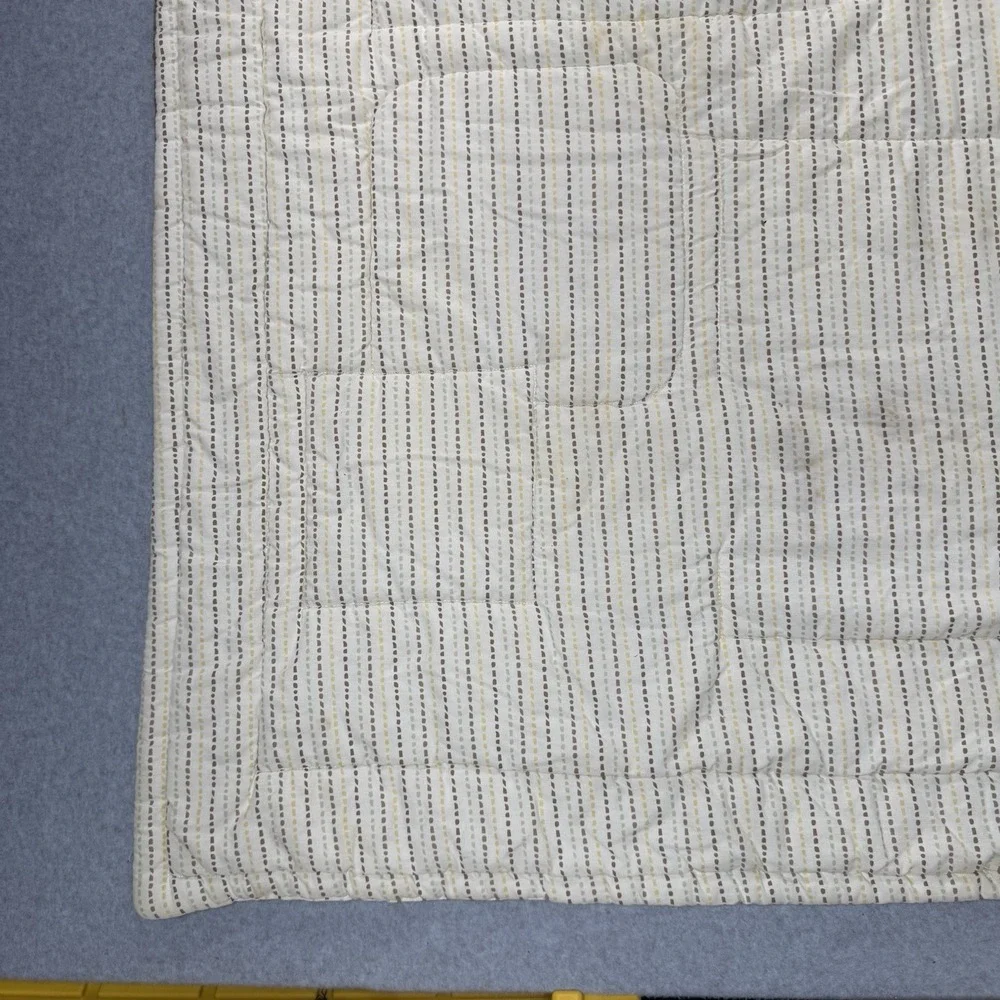 VTG Winnie The Pooh Quilted Crib Comforter 31x41‎ Piglet Tigger Eeyore Tan Brown